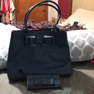 Kate Spade Charm City Ostrich Tote And Wallet